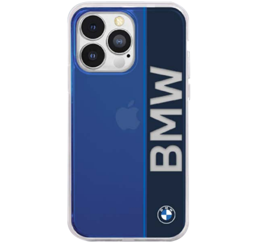 BMW iPhone 13 Pro Max PC/TPU Hard Case  with Vertical Navy Stripe