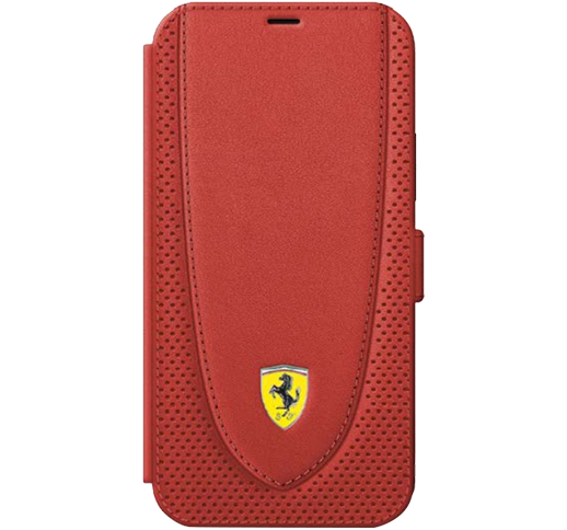 iPhone13 Pro / Pro Max Genuine Leather Perforated Effect Ferrari Original Back Case